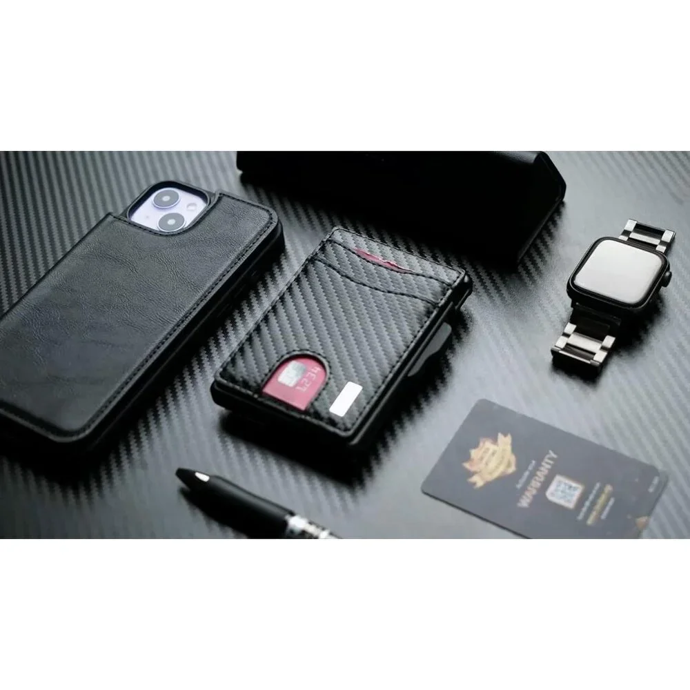 Wallet for Men - with Money Clip Slim Leather Slots Credit Card Holder RFID